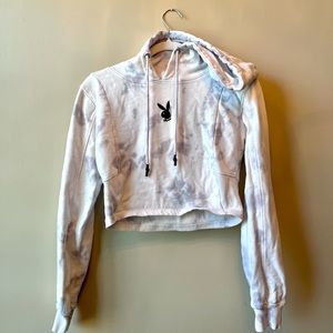 Misguided playboy cropped hoodie